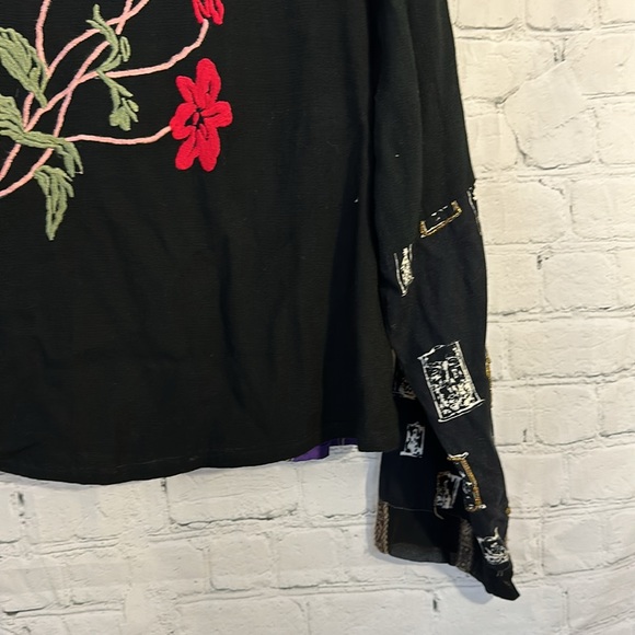 Surya Boho Embroidered Patchwork Floral top - Picture 4 of 7